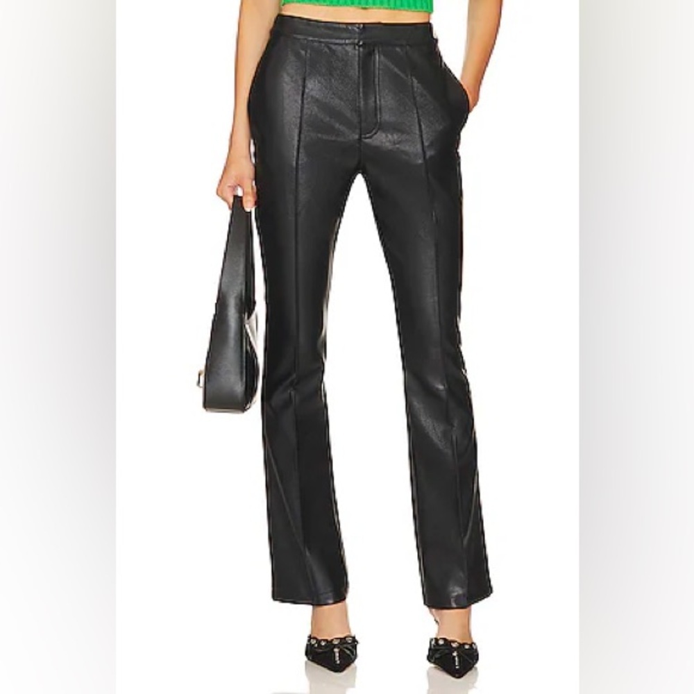 Anthropologie Line & Dot Reina Faux Leather Pants Black